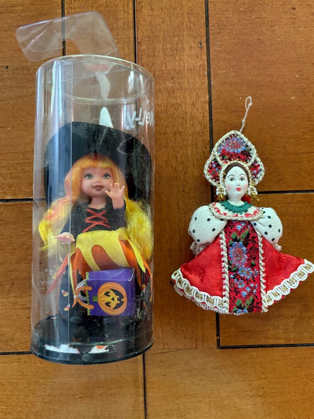 NWOT: Set of 2: KELLY doll (Barbie's younger sister) and one doll ornament.